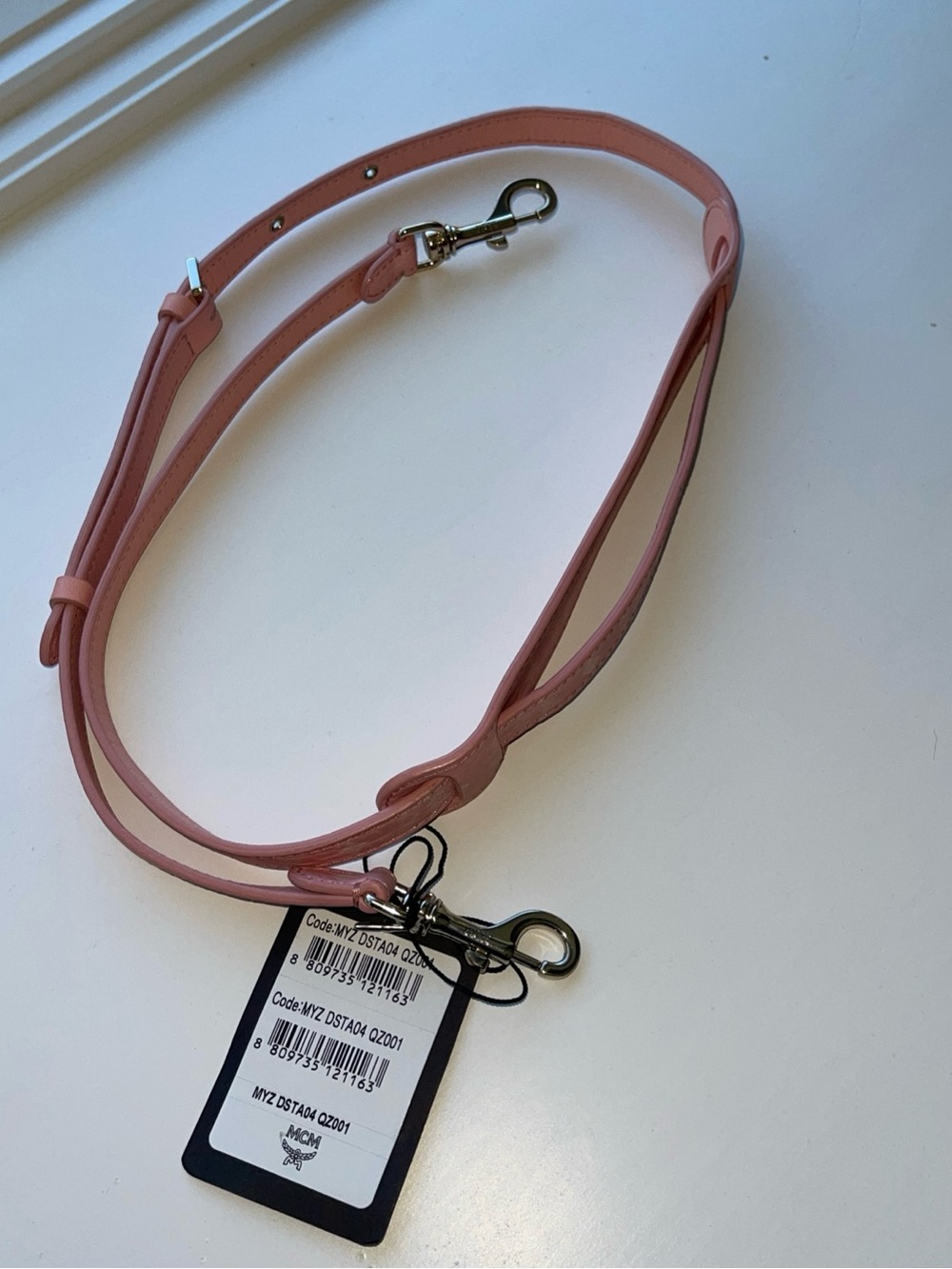 MCM Adjustable Aren Buckle Replacement Strap in Blossom Pink Visetos NWT - Picture 2 of 7